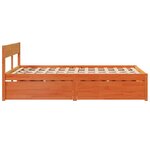 vidaXL Cadre de lit sans matelas cire marron 120x190cm bois pin massif
