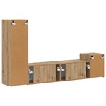 vidaXL Ensemble meuble TV 4 Pièces Chêne artisanal Bois d'ingénierie