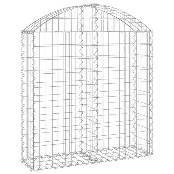 vidaXL Panier de gabions arqué 100x30x100/120 cm Fer galvanisé