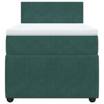 vidaXL Sommier à lattes de lit avec matelas Vert foncé 90x200 cm