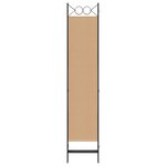 vidaXL Paravent 5 panneaux Beige 200 x 200 cm Tissu