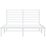vidaXL Cadre de lit métal sans matelas et tête de lit blanc 140x190 cm
