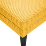 vidaXL Chaise longue avec coussin jaune clair tissu en velours côtelé