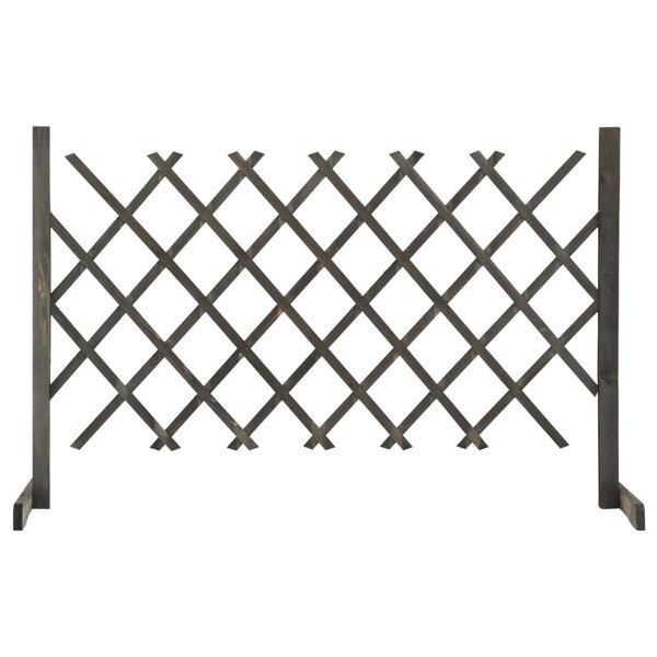 vidaXL Clôture en treillis de jardin Gris 120x90 cm Bois de sapin