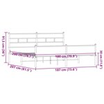 vidaXL Cadre de lit en métal sans matelas chêne marron 180x200 cm