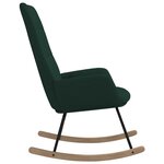 vidaXL Chaise à bascule Vert foncé Tissu