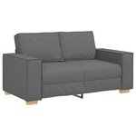 vidaXL Canapé 2 places Gris foncé 120 cm Tissu