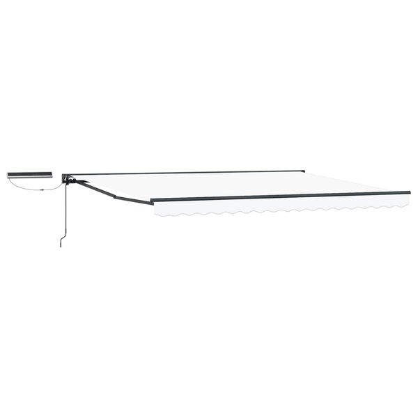 vidaXL Auvent rétractable électrique Blanc et anthracite 5 × 3 5 m
