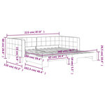 vidaXL Lit de jour avec lit gigogne vert foncé 100x200 cm velours