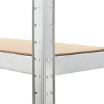 vidaXL Étagères à 5 niveaux 3 Pièces Argenté Acier et bois d'ingénierie