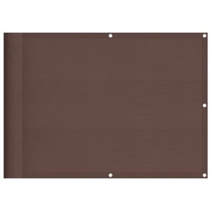 vidaXL Écran de balcon marron 75x800 cm 100 polyester oxford