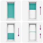 vidaXL Store plissé vert pétrole 65x100 cm largeur du tissu 64 4 cm