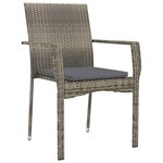 vidaXL Ensemble de salle à manger pour jardin 9 Pièces Gris polyrotin