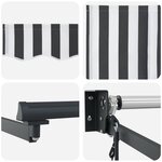 vidaXL Auvent rétractable électrique Anthracite et blanc 3 x 2 5 m