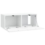 vidaXL Meuble TV mural Blanc 78 5 x 31 x 30 cm Bois d'ingénierie