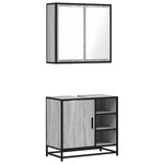 vidaXL Ensemble de meubles de salle de bain 2 Pièces Sonoma gris