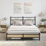 vidaXL Cadre de lit sans matelas chêne sonoma 150x200 cm