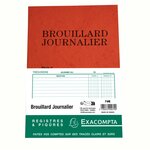 Piqûre 27x19 5cm Brouillard Journalier 40 Pages - X 10 - Exacompta