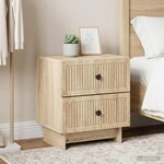 vidaXL Cabinet de chevet 2 pc Chêne Sonoma 43 x 34 5 x 47 5 cm