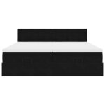 VidaXL Cadre de lit ottoman avec matelas noir 200x200cm velours