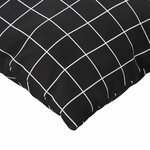 vidaXL Coussins Éparpillés À carreaux 4 Pièces Carreaux Noirs 60 x 60 cm