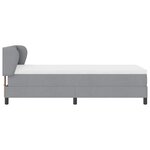 vidaXL Lit boxspring avec matelas Gris clair 100 x 200 cm tissu