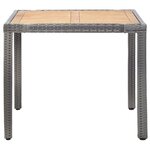 vidaXL Ensemble à manger de jardin coussins 5Pièces Résine tressée Gris