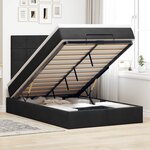vidaXL Cadre de lit ottoman avec matelas noir 120x190 cm velours