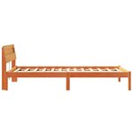 vidaXL Cadre de lit avec tête de lit Brun cire 80 x 200 cm Pin massif