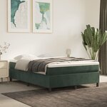 vidaXL Cadre de lit Vert foncé 140x200 cm Velours