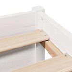 vidaXL Lit bibliothèque sans matelas blanc 90x190cm bois de pin massif