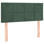 vidaXL Sommier à lattes de lit avec matelas Vert foncé 100x200 cm