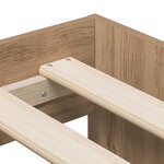vidaXL Cadre de lit avec rangement chêne artisanal 244 x 127 x 53.5 cm