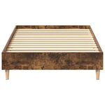 vidaXL Cadre de lit sans matelas chêne fumé 90x190cm bois d'ingénierie