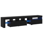 vidaXL Meuble TV 2 Pièces Chêne noir 200 x 36 5 x 40 cm Bois d'ingénierie