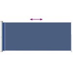 vidaXL Auvent latéral rétractable de patio 200x500 cm Bleu