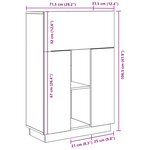 vidaXL Bureau d'écriture en chêne artisanal Chêne artisanal