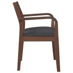 vidaXL Chaises à manger coussins 2 Pièces marron bois massif caoutchouc