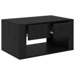 vidaXL Table basse Chêne noir 80 x 50 x 40 cm Bois d'ingénierie
