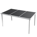 vidaXL Ensemble à manger d'extérieur 7 Pièces Acier Noir