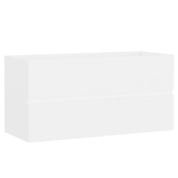 vidaXL Armoire d'évier Blanc 90x38 5x45 cm Bois d'ingénierie