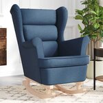 vidaXL Chaise à bascule bleu 74x90x102 cm tissu