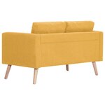 vidaXL Ensemble de canapé 2 Pièces tissu jaune