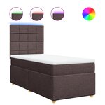 vidaXL Sommier à lattes de lit avec matelas Marron foncé 90x190 cm