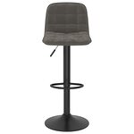 vidaXL Tabourets de bar lot de 2 gris foncé velours