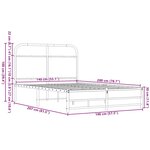 vidaXL Cadre de lit sans matelas 140x200 cm chêne marron