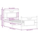 vidaXL Cadre de lit sans matelas chêne sonoma 80x200 cm