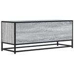 vidaXL Meuble TV sonoma gris 100x34 5x40 cm bois d'ingénierie et métal