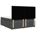 vidaXL Sommier à lattes de lit avec matelas Gris foncé 180x200cm Tissu