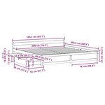 vidaXL Cadre de lit sans matelas 160x200 cm bois massif de pin